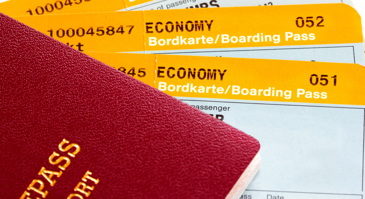 Lufthansa Bordkarten und Pass